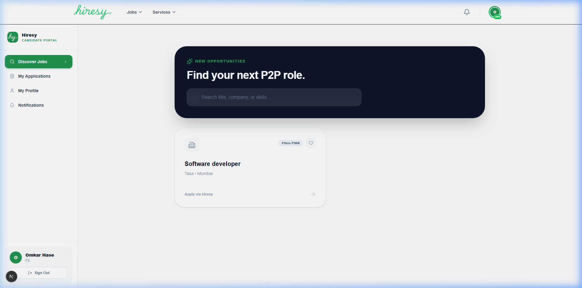 Unified Seeker Dashboard